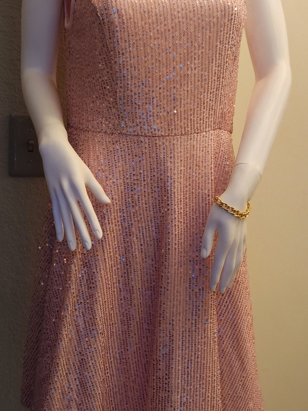 PatPat Pink Sequin Party Dress